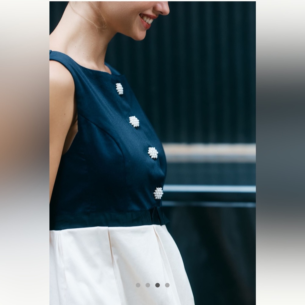 NWT Anthropologie Sleeveless Boat Neck Babydoll Mini Dress - Picture 4 of 11